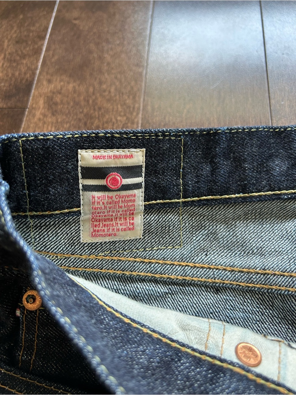 Momotaro Lot 0705SP Japanese Selvedge Raw Denim Indigo Straight Leg Jeans - Picture 7 of 15